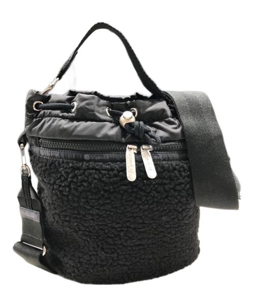 LeSportsac（レスポートサック）LeSportsac (レスポートサック) Duffel シェルパボアバケットバッグ ブラックの古着・服飾アイテム