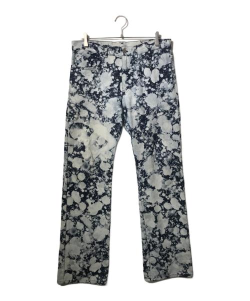 LOUIS VUITTON（ルイ ヴィトン）LOUIS VUITTON (ルイ ヴィトン) ポピードロシーフレアジーンズ ホワイト×インディゴ サイズ:83.5cm　W33の古着・服飾アイテム