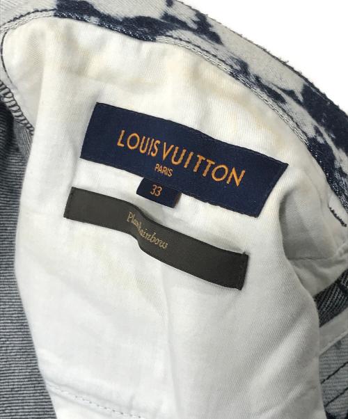 LOUIS VUITTON（ルイ ヴィトン）LOUIS VUITTON (ルイ ヴィトン) ポピードロシーフレアジーンズ ホワイト×インディゴ サイズ:83.5cm　W33の古着・服飾アイテム