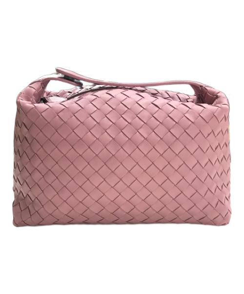 BOTTEGA VENETA（ボッテガベネタ）BOTTEGA VENETA (ボッテガベネタ) イントレチャートワンハンドルポーチ ピンクの古着・服飾アイテム