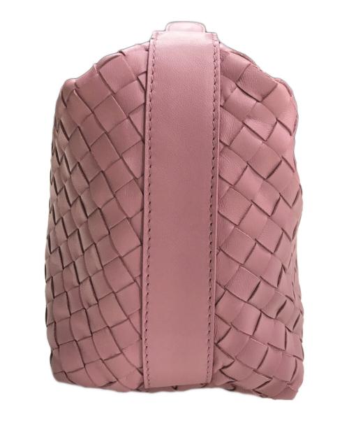 BOTTEGA VENETA（ボッテガベネタ）BOTTEGA VENETA (ボッテガベネタ) イントレチャートワンハンドルポーチ ピンクの古着・服飾アイテム