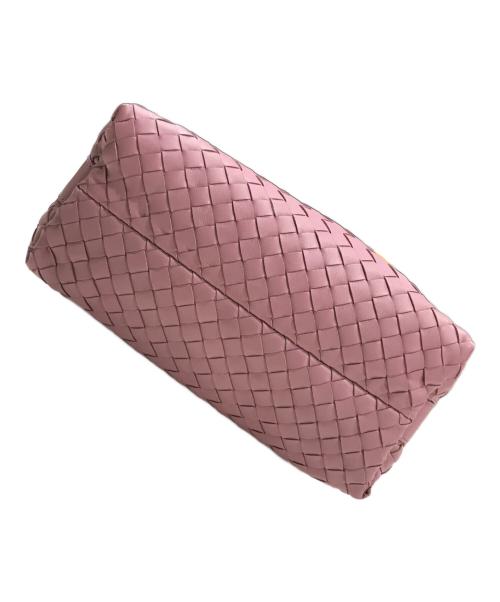 BOTTEGA VENETA（ボッテガベネタ）BOTTEGA VENETA (ボッテガベネタ) イントレチャートワンハンドルポーチ ピンクの古着・服飾アイテム