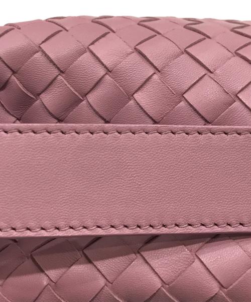 BOTTEGA VENETA（ボッテガベネタ）BOTTEGA VENETA (ボッテガベネタ) イントレチャートワンハンドルポーチ ピンクの古着・服飾アイテム