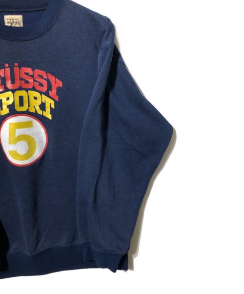 stussy（ステューシー）stussy (ステューシー) 90s STUSSY SPORT PRINT SWEAT ネイビー サイズ:Mの古着・服飾アイテム
