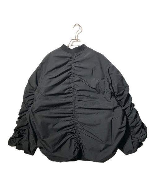 la belle etude（ラベルエチュード）la belle Etude (ラベルエチュード) ギャザーボリュームキルトライナーMA-1 ブラック サイズ:Fの古着・服飾アイテム