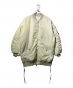MAISON SPECIALメゾンスペシャル）の古着「リバーシブルナイロンオーバーMA-1」｜アイボリー