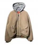 nubian×fostex garmentsヌビアン×フォステックスガーメンツ）の古着「HOODED BOA FLEECE MA-1」｜ベージュ