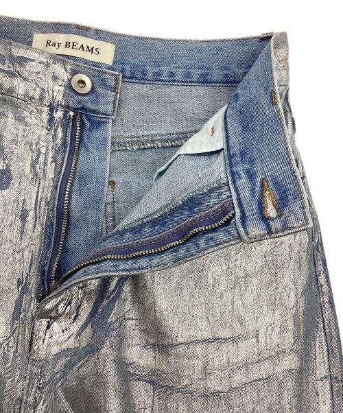 RAY BEAMS（レイ ビームス）RAY BEAMS (レイ ビームス) 箔プリントデニムパンツ インディゴ サイズ:1の古着・服飾アイテム