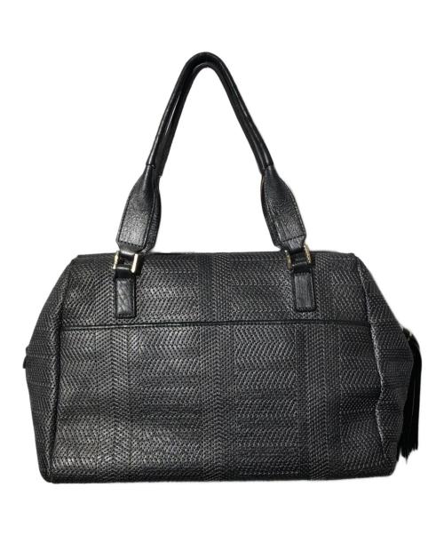 ANYA HINDMARCH（アニヤ・ハインドマーチ）ANYA HINDMARCH (アニヤ・ハインドマーチ) リボン柄ハンドバッグ グレーの古着・服飾アイテム