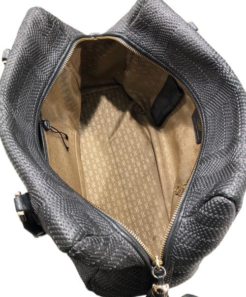 ANYA HINDMARCH（アニヤ・ハインドマーチ）ANYA HINDMARCH (アニヤ・ハインドマーチ) リボン柄ハンドバッグ グレーの古着・服飾アイテム