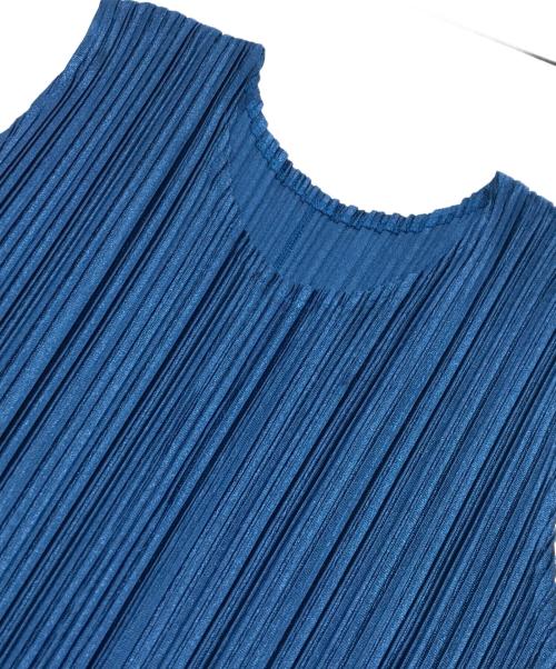 PLEATS PLEASE（プリーツプリーズ）PLEATS PLEASE (プリーツプリーズ) ノースリーブワンピース/プリーツワンピース ブルー サイズ:3の古着・服飾アイテム