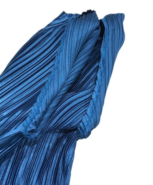 PLEATS PLEASE（プリーツプリーズ）PLEATS PLEASE (プリーツプリーズ) ノースリーブワンピース/プリーツワンピース ブルー サイズ:3の古着・服飾アイテム