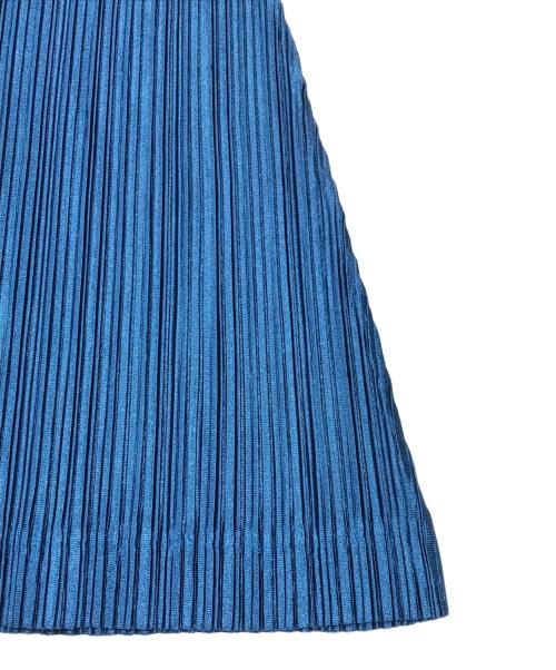 PLEATS PLEASE（プリーツプリーズ）PLEATS PLEASE (プリーツプリーズ) ノースリーブワンピース/プリーツワンピース ブルー サイズ:3の古着・服飾アイテム