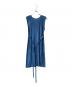 PLEATS PLEASE（プリーツプリーズ）の古着「ノースリーブワンピース/プリーツワンピース」｜ブルー