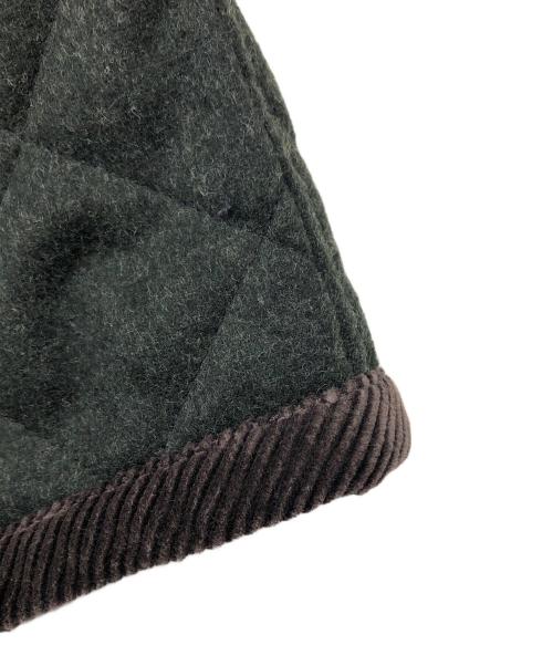 Aquascutum（アクアスキュータム）Aquascutum (アクアスキュータム) フーデッドキルティングジャケット カーキ サイズ:38の古着・服飾アイテム