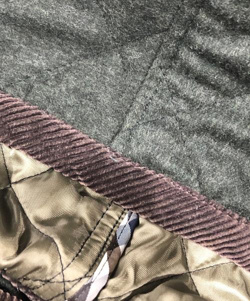 Aquascutum（アクアスキュータム）Aquascutum (アクアスキュータム) フーデッドキルティングジャケット カーキ サイズ:38の古着・服飾アイテム