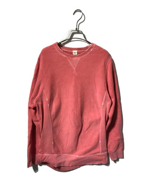 Ron Herman（ロンハーマン）Ron Herman (ロンハーマン) ダメージ加工スウェット/前Vスウェット ピンク サイズ:Ｌの古着・服飾アイテム