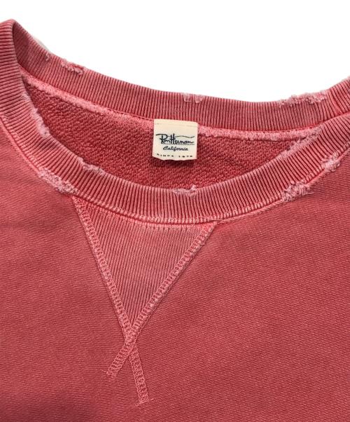 Ron Herman（ロンハーマン）Ron Herman (ロンハーマン) ダメージ加工スウェット/前Vスウェット ピンク サイズ:Ｌの古着・服飾アイテム