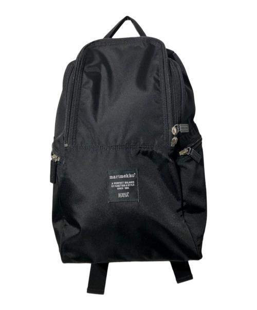 marimekko（マリメッコ）marimekko (マリメッコ) RATIA (ラティア) Metro バックパック ブラックの古着・服飾アイテム