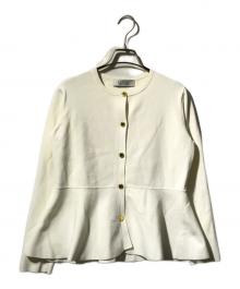 Loulou Willoughby（ルルウィルビー）の古着「ペプラムカーディガン」｜ホワイト