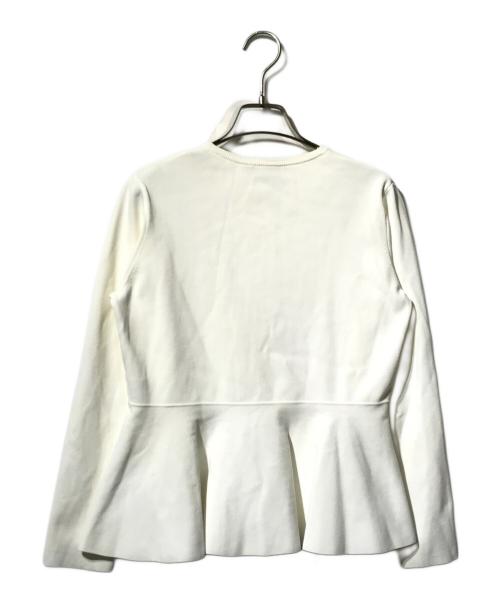 Loulou Willoughby（ルルウィルビー）Loulou Willoughby (ルルウィルビー) ペプラムカーディガン ホワイト サイズ:2の古着・服飾アイテム