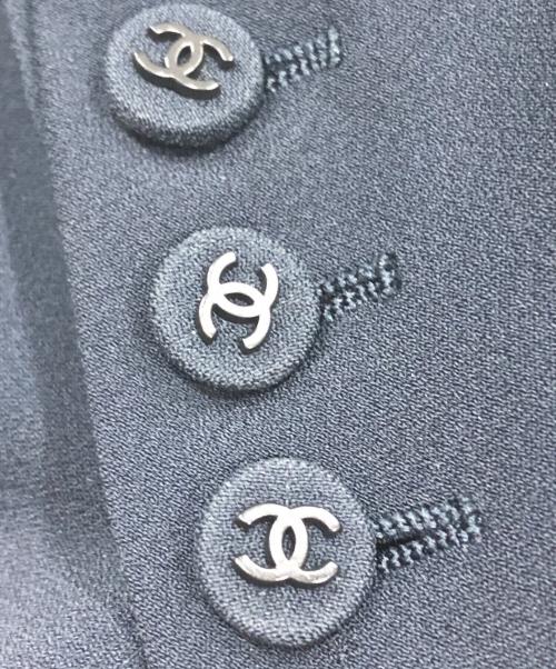 CHANEL（シャネル）CHANEL (シャネル) フロントジップワンピース ネイビー サイズ:38の古着・服飾アイテム