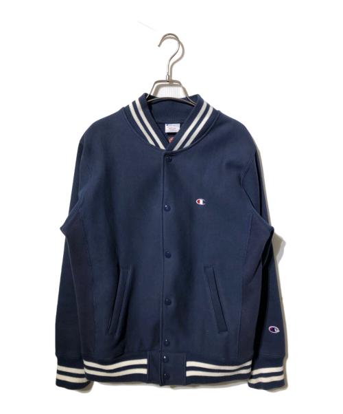 Champion REVERSE WEAVE（チャンピオン リバース ウィーブ）Champion REVERSE WEAVE (チャンピオン リバース ウィーブ) スタジャン ネイビー サイズ:Mの古着・服飾アイテム