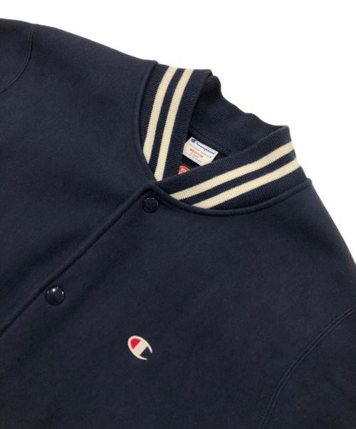 Champion REVERSE WEAVE（チャンピオン リバース ウィーブ）Champion REVERSE WEAVE (チャンピオン リバース ウィーブ) スタジャン ネイビー サイズ:Mの古着・服飾アイテム
