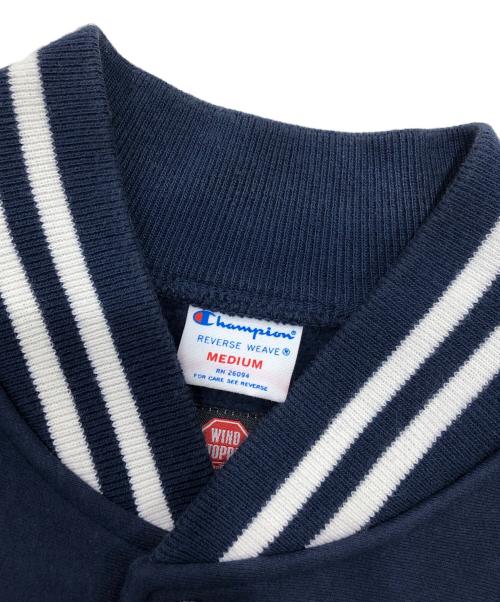 Champion REVERSE WEAVE（チャンピオン リバース ウィーブ）Champion REVERSE WEAVE (チャンピオン リバース ウィーブ) スタジャン ネイビー サイズ:Mの古着・服飾アイテム