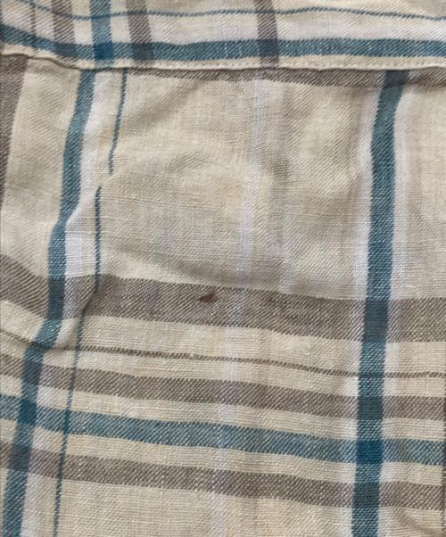 RALPH LAUREN（ラルフローレン）RALPH LAUREN (ラルフローレン) リネンチェックシャツ ブラウン サイズ:Mの古着・服飾アイテム