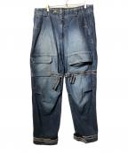 MARITHE+FRANCOIS GIRBAUDマリテフランソワジルボー）の古着「ギミックデニムパンツ」｜インディゴ