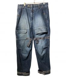 MARITHE+FRANCOIS GIRBAUD（マリテフランソワジルボー）の古着「ギミックデニムパンツ」｜インディゴ