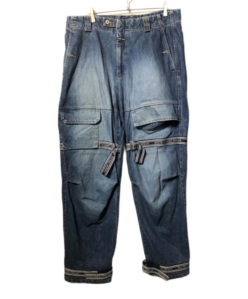 MARITHE+FRANCOIS GIRBAUD（マリテフランソワジルボー）MARITHE+FRANCOIS GIRBAUD (マリテフランソワジルボー) ギミックデニムパンツ インディゴ サイズ:38の古着・服飾アイテム