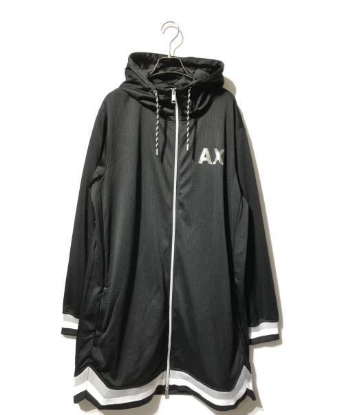 ARMANI EXCHANGE（アルマーニ エクスチェンジ）ARMANI EXCHANGE (アルマーニ エクスチェンジ) ジップジャケット/ジップロングパーカー ブラック サイズ:Ｌの古着・服飾アイテム