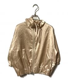 PRADA SPORTS（プラダスポーツ）の古着「ドロストカラーシャイニーナイロンジャケット」｜ベージュ