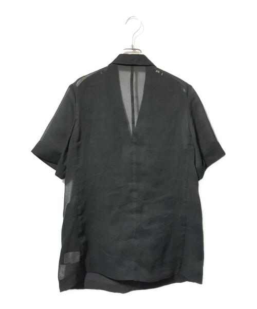 PLST（プラステ）PLST (プラステ) シアーオーガンジーハーフスリーブジャケット/シースルージャケット ブラック サイズ:Lの古着・服飾アイテム