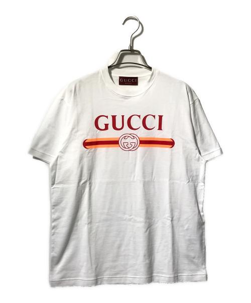 GUCCI（グッチ）GUCCI (グッチ) ロゴプリントTシャツ ホワイト サイズ:XXSの古着・服飾アイテム