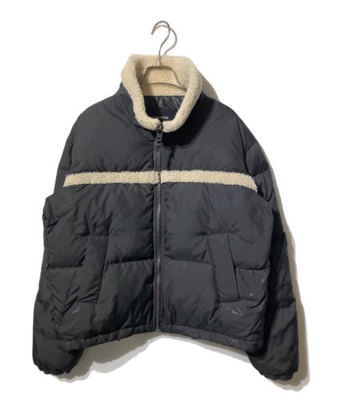 COACH（コーチ）COACH (コーチ) ボアカラーダウンジャケット ブラック サイズ:Ｍの古着・服飾アイテム