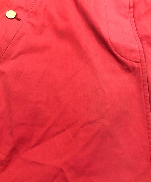 Burberry's（バーバリー）Burberry's (バーバリーズ) 裏ノヴァチェック金釦比翼コート レッド サイズ:9ARの古着・服飾アイテム