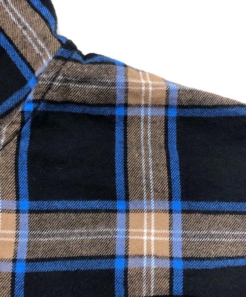 DIESEL（ディーゼル）DIESEL (ディーゼル) S-DEWNY-HOOD シャツ ブルー×ブラック サイズ:44の古着・服飾アイテム