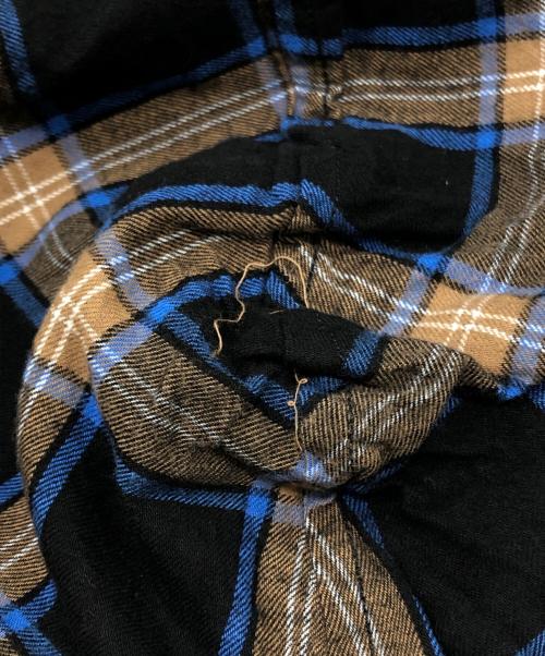 DIESEL（ディーゼル）DIESEL (ディーゼル) S-DEWNY-HOOD シャツ ブルー×ブラック サイズ:44の古着・服飾アイテム