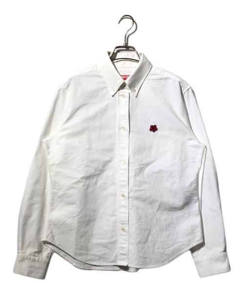 KENZO（ケンゾー）KENZO (ケンゾー) 'Boke Flower' エンブロイダリー フィット シャツ ホワイト サイズ:38の古着・服飾アイテム