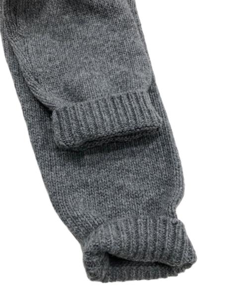 maison kitsune（メゾンキツネ）MAISON KITSUNE (メゾンキツネ) DRESSED FOXクルーニット グレー サイズ:Sの古着・服飾アイテム