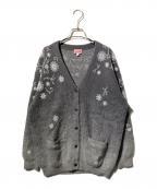 KENZOケンゾー）の古着「アルパカブレンドビーズフラワーカーディガン」｜グレー