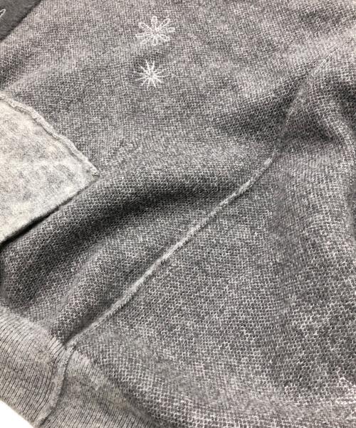 KENZO（ケンゾー）KENZO (ケンゾー) アルパカブレンドビーズフラワーカーディガン グレー サイズ:Ｍの古着・服飾アイテム