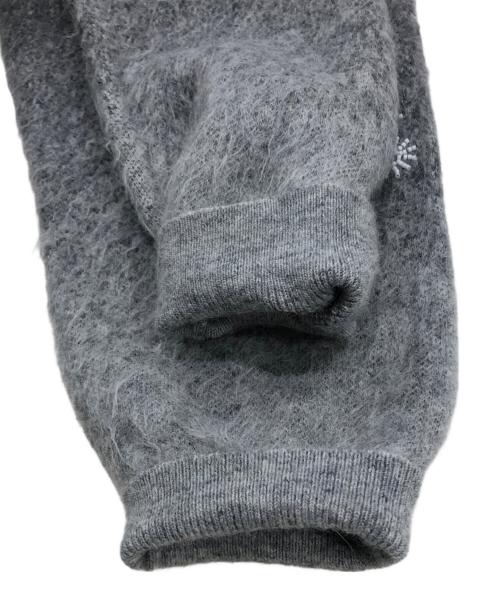 KENZO（ケンゾー）KENZO (ケンゾー) アルパカブレンドビーズフラワーカーディガン グレー サイズ:Ｍの古着・服飾アイテム