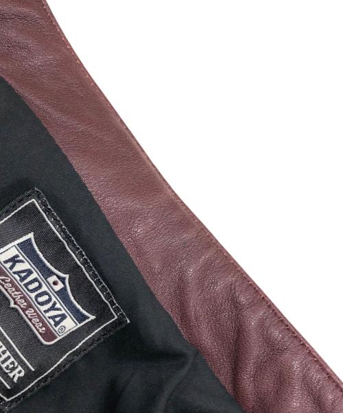 KADOYA（カドヤ）KADOYA (カドヤ) ゴートレザージャケット/EURO CAPP-2 ブラウン サイズ:LLの古着・服飾アイテム
