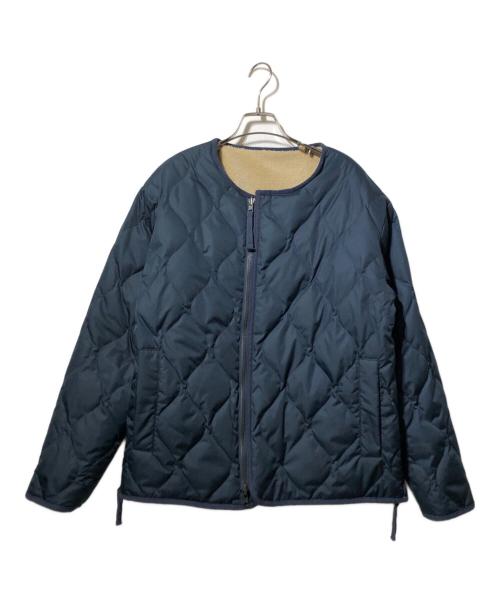 TAION（タイオン）TAION (タイオン) ミリタリー リバーシブル クルーネック ダウンジャケット ネイビー サイズ:Sの古着・服飾アイテム