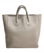 YOUNG & OLSEN The DRYGOODS STOREヤングアンドオルセン ザ ドライグッズストア）の古着「EMBOSSED LEATHER トートバッグ」｜ベージュ