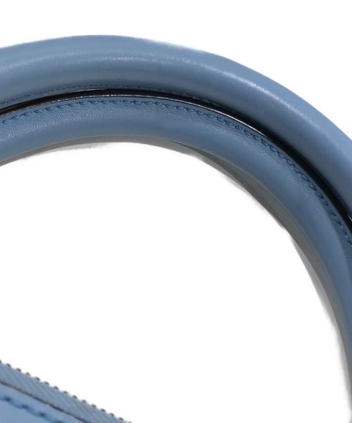 GUCCI（グッチ）GUCCI (グッチ) マイクログッチシマ ハンドバッグ ブルーの古着・服飾アイテム